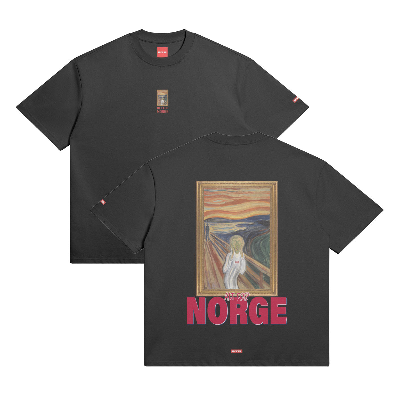 425GSM: SKRIK FOR NORGE [BRODERT FRONT, IKONISK TRYKK MED TEKST BAK]