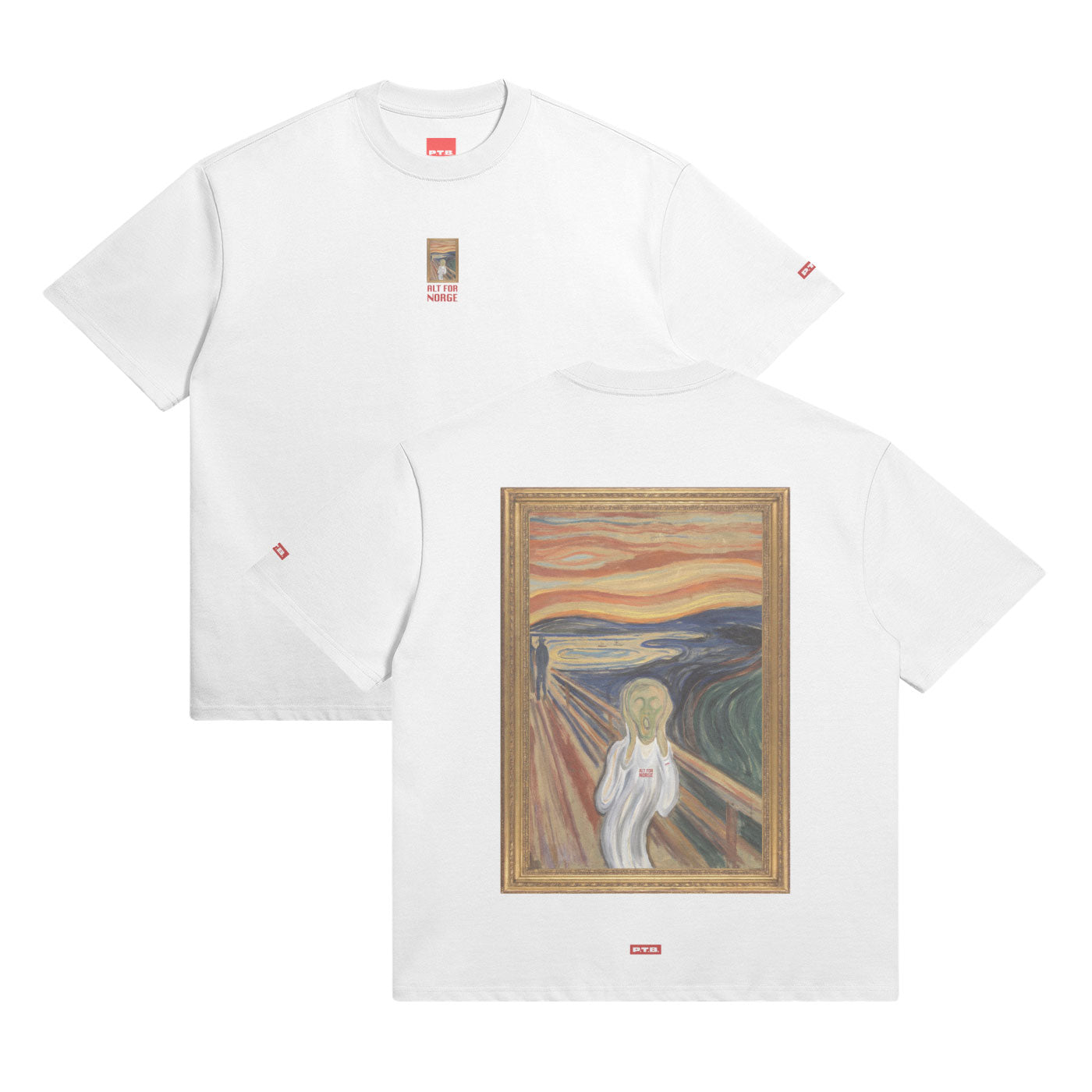 425GSM: SKRIK FOR NORGE [BRODERT FRONT, IKONISK TRYKK BAK]
